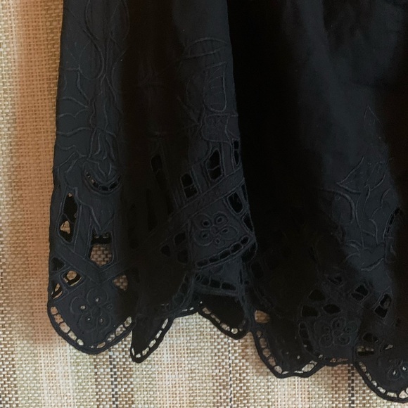 Bali Emerald Long Length Skirt Vintage Black Women One Size Medium Lace Maxi - Picture 2 of 3